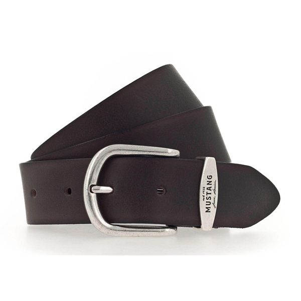 Mustang Pelle Cintura Classic Women Leather Belt W90 Dark Brown Marrone-image