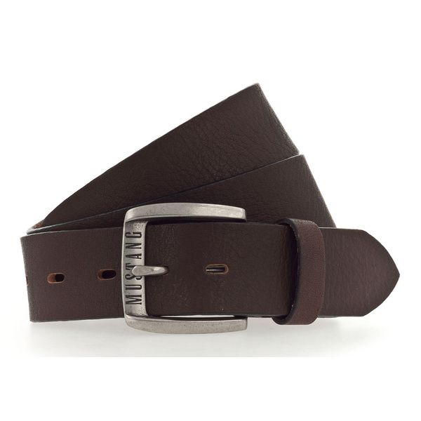 Mustang Pelle Cintura Leather Belt W90 Dark Brown Marrone Scuro-image