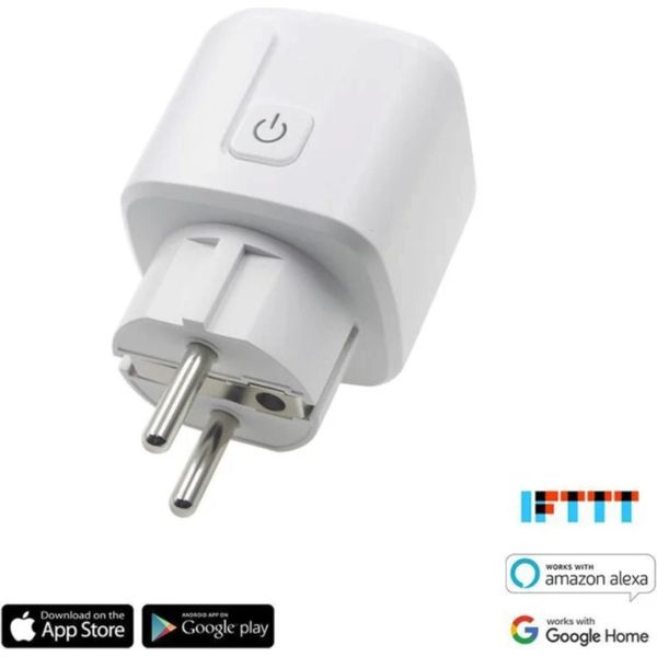 Iqtech Smartlife WS020, Adattatore Di Spina Wi-Fi Intelligente, 16 A, Misurazione Della Potenza-image
