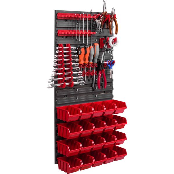 20 Scatole Impilabili Portautensili Scaffale A Parete Scaffale Per Officina Parete Portautensili 39X78Cm Sistema Di Stoccaggio Scaffale Per Stoccaggio Alla Rinfusa Scatole Di Stoccaggio Aperte Pannelli A Parete Extra Resistenti Scaffale Scaffale Per Officina Espandibile Scaffale Di Stoccaggio-image