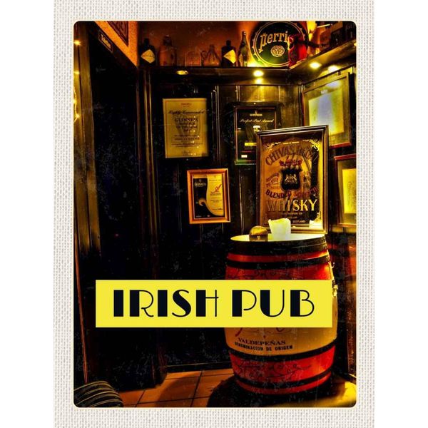 Vianmo Insegna In Legno 40X30 Cm Irland Bier Kneipe GemäLde-image