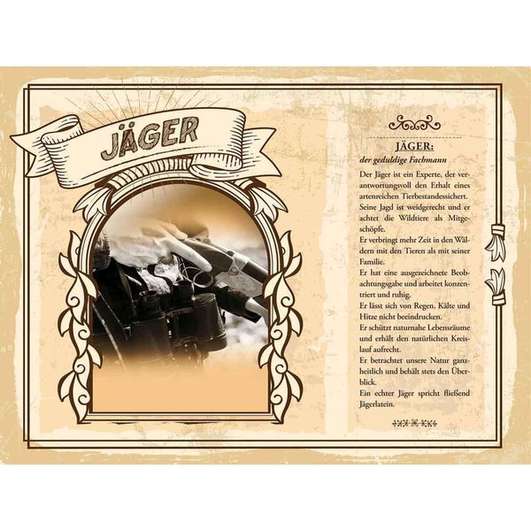 Vianmo Insegna In Legno 30X40 Cm JäGer Wildtiere WäLder Tiere-image