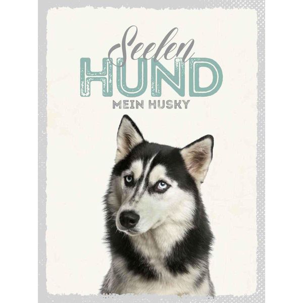 Vianmo Insegna In Legno 40X30 Cm Seelen Hund Mein Husky-image