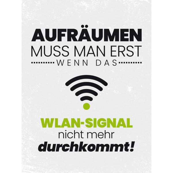 Vianmo Insegna In Legno 40X30 Cm AufräUmen Erst Wenn Wlan Nicht-image