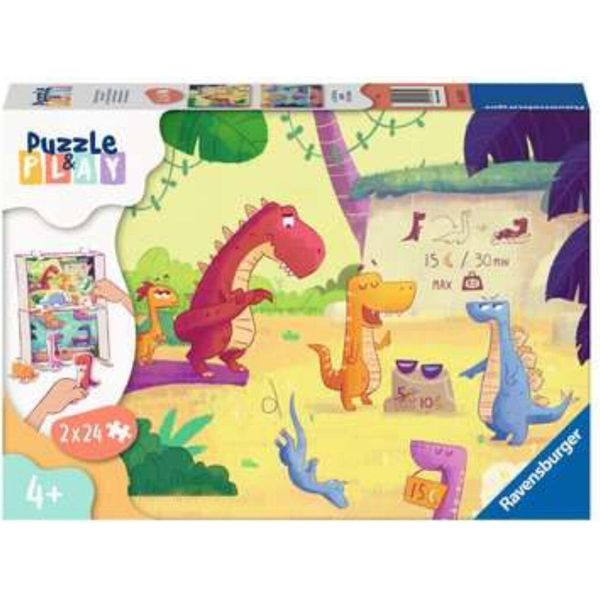 Ravensburger Puzzle&Play: Dinosauri 2X24 Pezzi-image