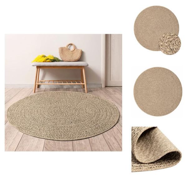 Vidaxl Tappeto 160 Cm Effetto Juta Per Interni Ed Esterni - Tappeti-image