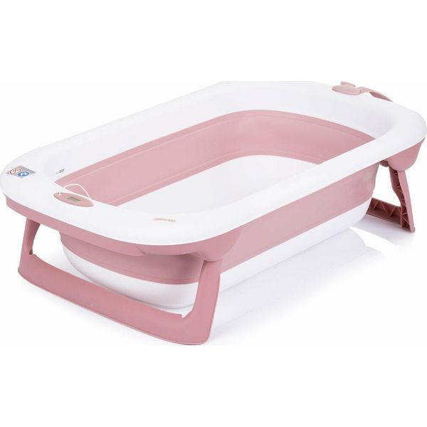 Chipolino Vasca Da Bagno Pieghevole Corallo Con Termometro - Rosa-image