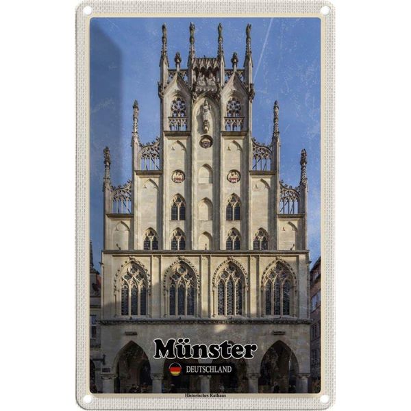 Vianmo Insegna Di Latta 18X12 Cm MüNster Historichesrathaus-image