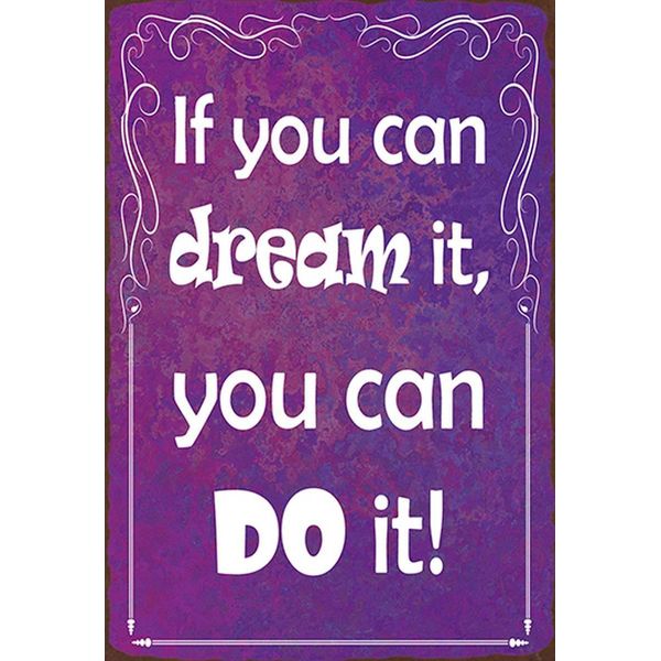 Vianmo Insegna In Legno 18X12 Cm If You Can Dream It You Can Do-image