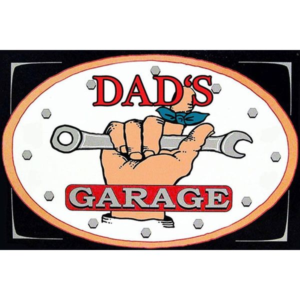 Vianmo Insegna In Legno 12X18 Cm Dad´S Garage Papas Werkstatt-image