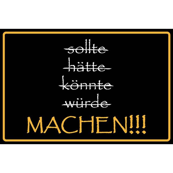 Vianmo Insegna In Legno 12X18 Cm Sollte HäTte KöNnte WüRde Machen-image