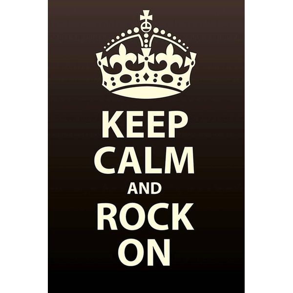 Vianmo Insegna In Legno 18X12 Cm Keep Calm And Rock On Geschenk-image
