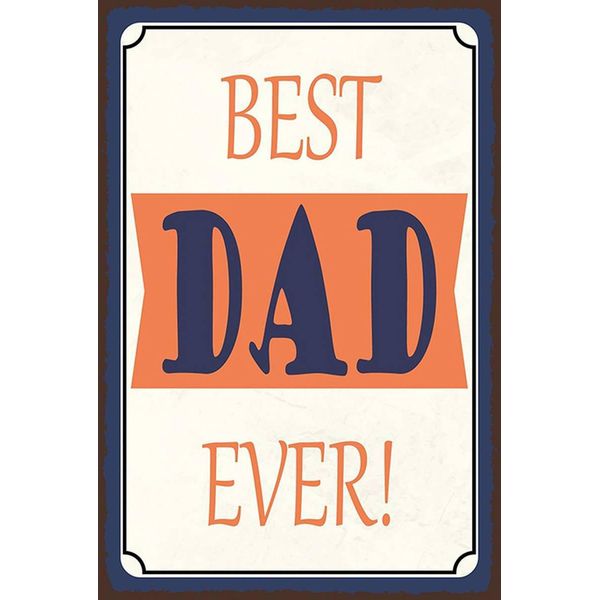 Vianmo Insegna In Legno 18X12 Cm Best Dad Ever Bester Vater Geschenk-image