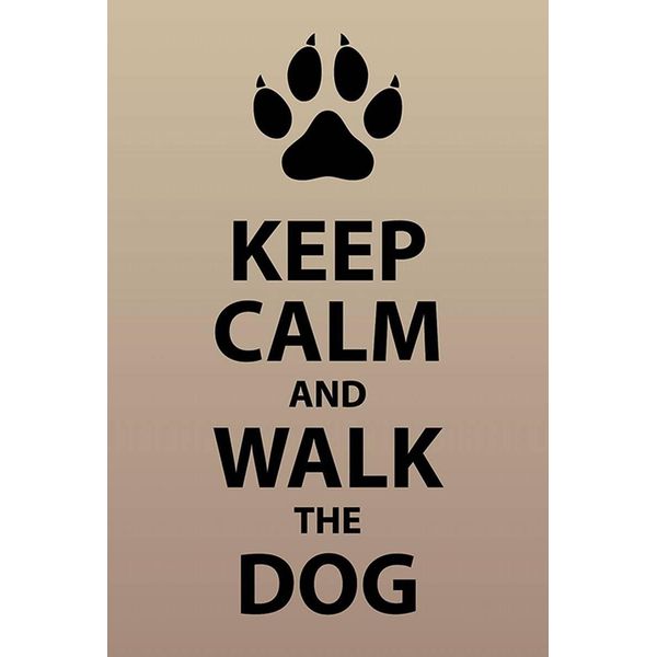 Vianmo Insegna In Legno 18X12 Cm Keep Calm And Walk The Dogschild-image