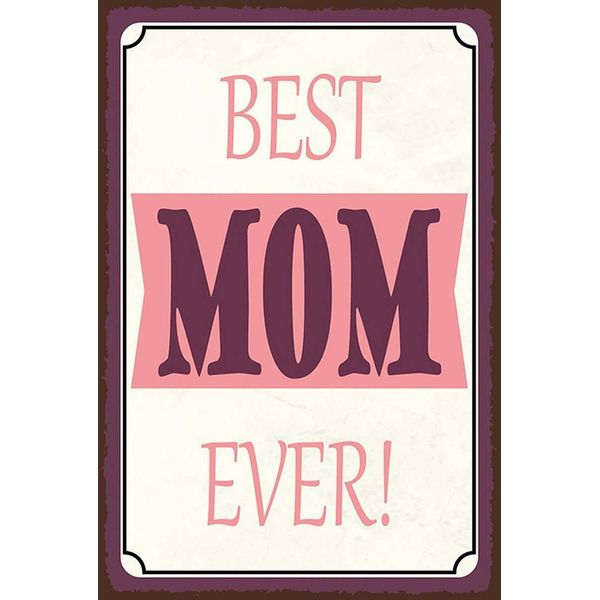 Vianmo Insegna In Legno 18X12 Cm Best Mom Ever Beste Mama Geschenk-image