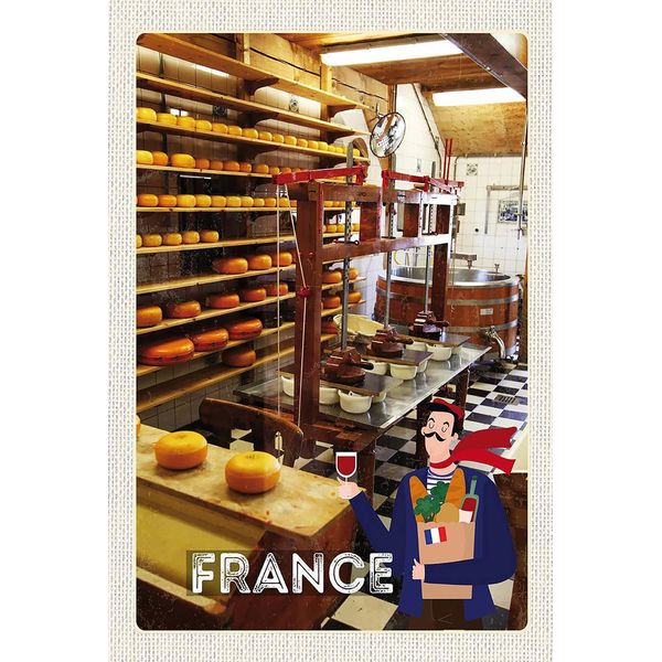 Vianmo Insegna In Legno 18X12 Cm Frankreich KäSemaschine Produktion-image