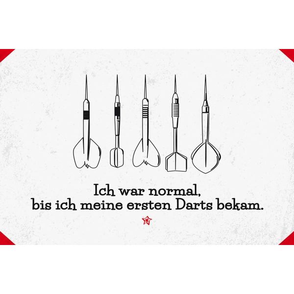 Vianmo Insegna In Legno 12X18 Cm Dart Ich War Normal Bis Ich Darts-image