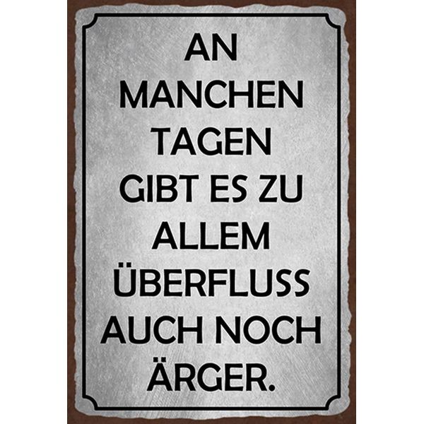 Vianmo Insegna In Legno 30X20 Cm An Manchen Tagen Gibt Es ÄRger-image