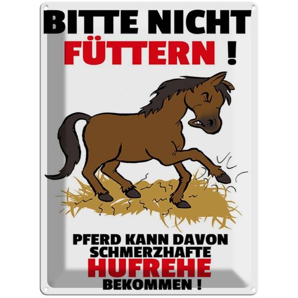Vianmo Insegna Di Latta 40X30 Cm Pferd Nicht FüTtern Schmerzhaft Hufrehe-image
