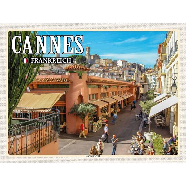 Vianmo Insegna In Legno 30X40 Cm Cannes Frankreich Marché Forville-image