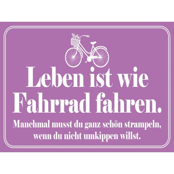 Vianmo Insegna In Legno 30X40 Cm Leben Ist Wie Fahrrad Fahren-image