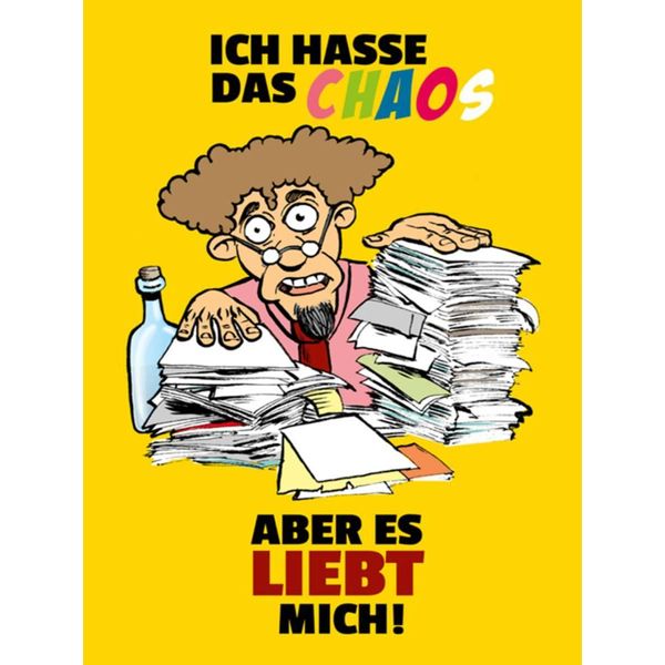 Vianmo Insegna In Legno 40X30 Cm Ich Hasse Chaos Aber Es Liebt Mich-image