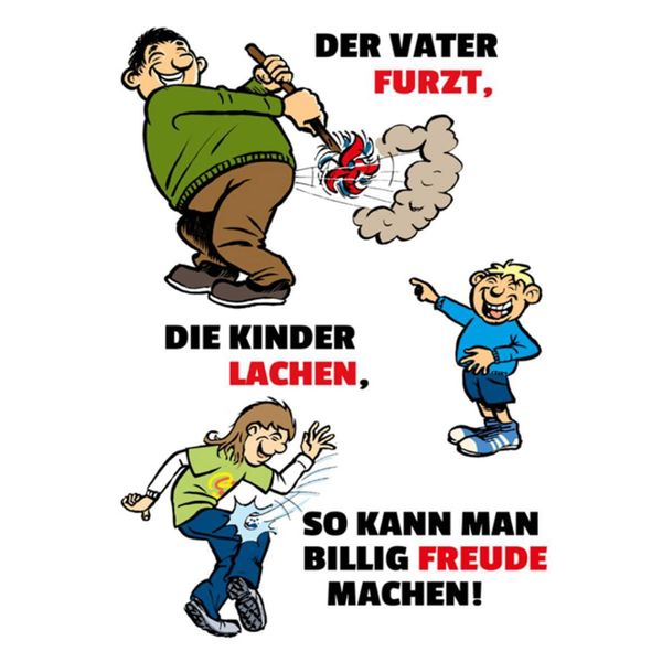 Vianmo Insegna In Legno 40X30 Cm Vater Furzt Kinder Lachen-image
