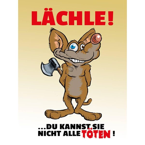 Vianmo Insegna In Legno 40X30 Cm LäChle Du Kannst Sie Nicht Alle TöTen-image