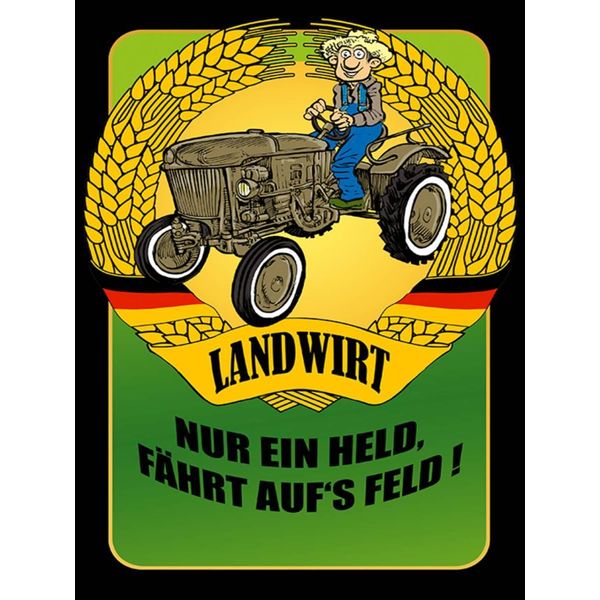 Vianmo Insegna In Legno 40X30 Cm Landwirt Nur Ein Held FäHrt-image