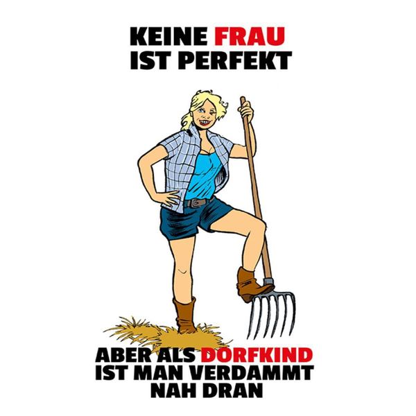 Vianmo Insegna In Legno 40X30 Cm Keine Frau Perfekt Aber Als Dorfkind-image