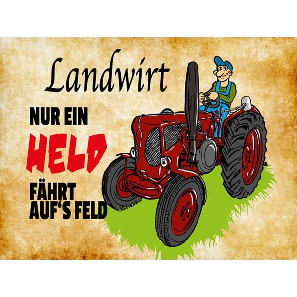 Vianmo Insegna In Legno 30X40 Cm Landwirt Nur Ein Held FäHrt-image