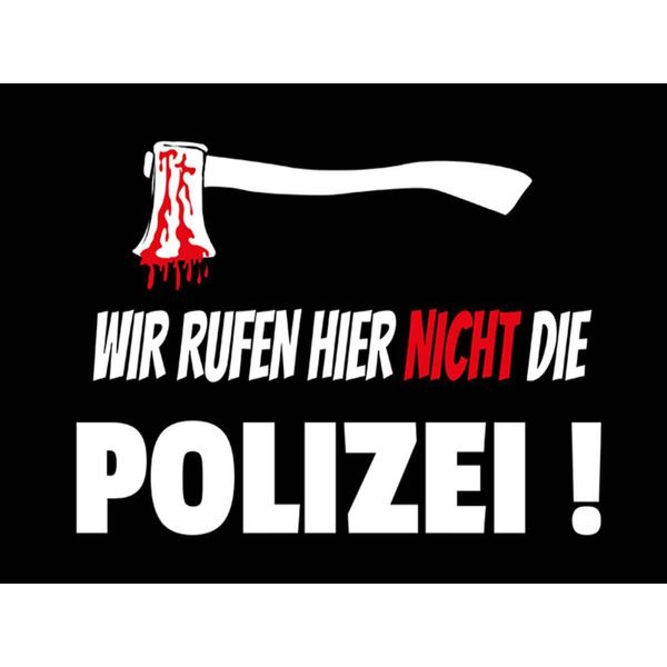 Vianmo Insegna In Legno 30X40 Cm Wir Rufen Nicht Die Polizei-image