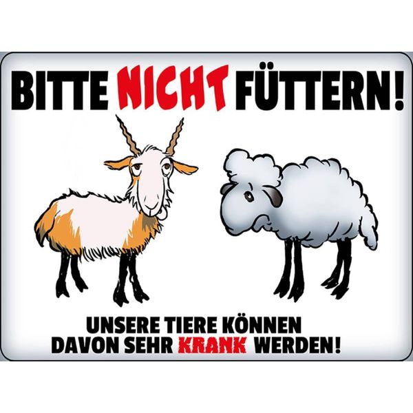 Vianmo Insegna In Legno 30X40 Cm Bitte Nicht FüTtern Tiere Krank-image