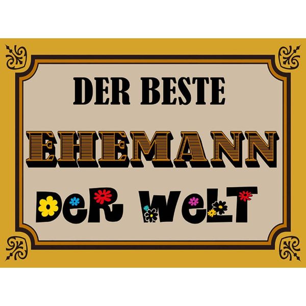Vianmo Insegna In Legno 30X40 Cm Der Beste Ehemann Der Welt-image