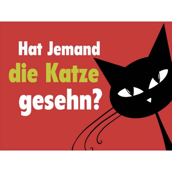 Vianmo Insegna In Legno 30X40 Cm Hat Jemand Katze Gesehn Geschenk-image