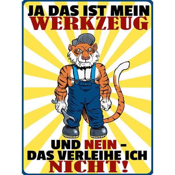 Vianmo Insegna In Legno 40X30 Cm Mein Werkzeug Verleihe Ich Nicht-image
