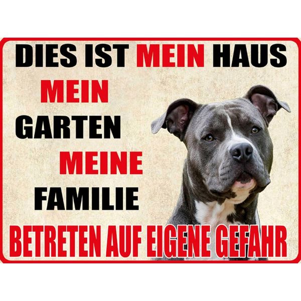 Vianmo Insegna In Legno 30X40 Cm Hund Dies Ist Mein Haus Garten-image
