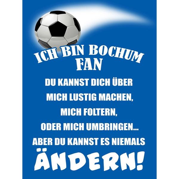 Vianmo Insegna In Legno 40X30 Cm Ich Bin Bochum Fan Fussball-image