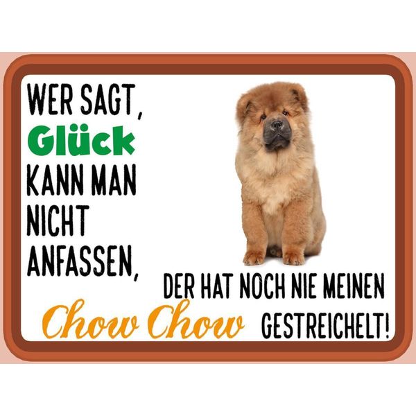 Vianmo Insegna In Legno 30X40 Cm GlüCk Nicht Anfassen Chow Chow-image
