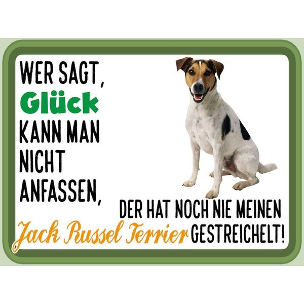 Vianmo Insegna In Legno 30X40 Cm GlüCk Jack Russel Terrier Hund-image