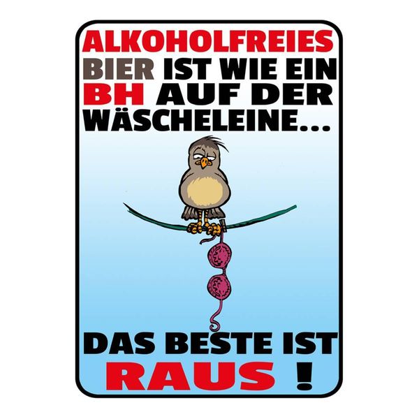 Vianmo Insegna In Legno 40X30 Cm Alkoholfreies Bier Wie Ein Bh-image