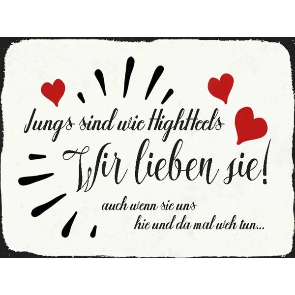 Vianmo Insegna In Legno 30X40 Cm Jungs Sind Wie Highheels Wir-image