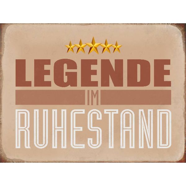 Vianmo Insegna In Legno 30X40 Cm Retro Legende Im Ruhestand-image