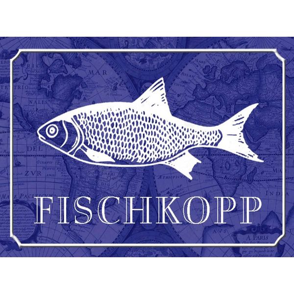 Vianmo Insegna In Legno 30X40 Cm Fischkopp Fisch-image