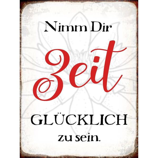 Vianmo Insegna In Legno 40X30 Cm Nimm Dir Zeit GlüCklich Zu Sein-image