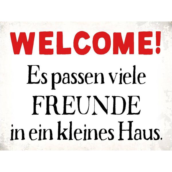 Vianmo Insegna In Legno 30X40 Cm Welcome Viele Freunde Haus-image