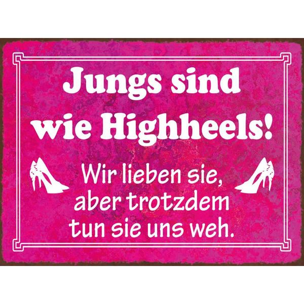 Vianmo Insegna In Legno 30X40 Cm Jungs Sind Wie Highheels-image