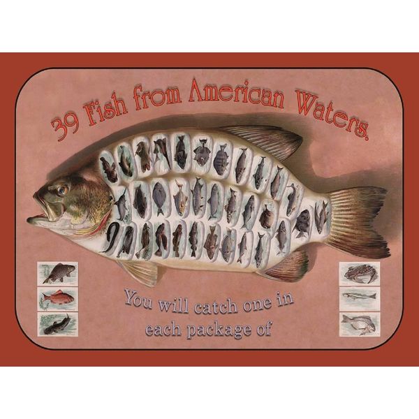 Vianmo Insegna In Legno 30X40 Cm Fisch 39 Fish From American Waters-image