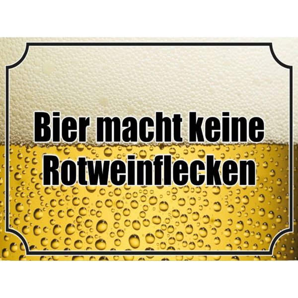 Vianmo Insegna In Legno 30X40 Cm Bier Keine Rotweinflecken-image