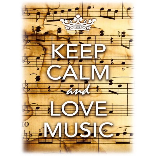 Vianmo Insegna In Legno 40X30 Cm Keep Calm And Love Music-image